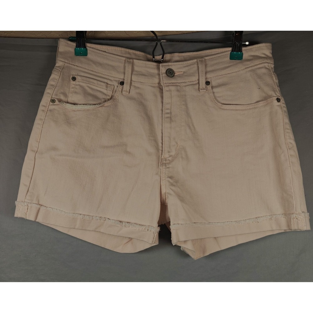 Levi's Strauss Signature High Rise Shorts Sz 10 W 30 Pale Pink Flat Front